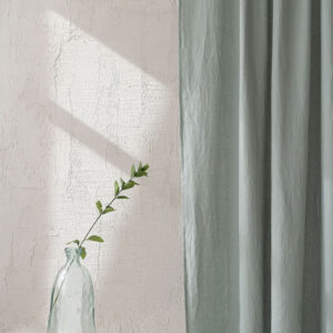 Natural linen curtain panel