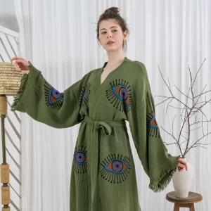 Evil Eye Muslin Robe